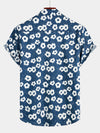 Lot de 4| Chemise respirante à manches courtes en coton imprimé pour hommes