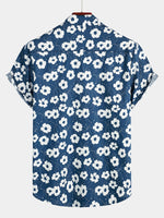 Lot de 4| Chemise respirante à manches courtes en coton imprimé pour hommes