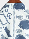 Chemise hawaïenne boutonnée à manches courtes Aloha Beach pour hommes
