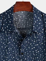 Chemise décontractée à manches courtes en coton pour hommes