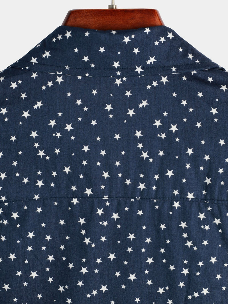 Chemise décontractée à manches courtes en coton pour hommes