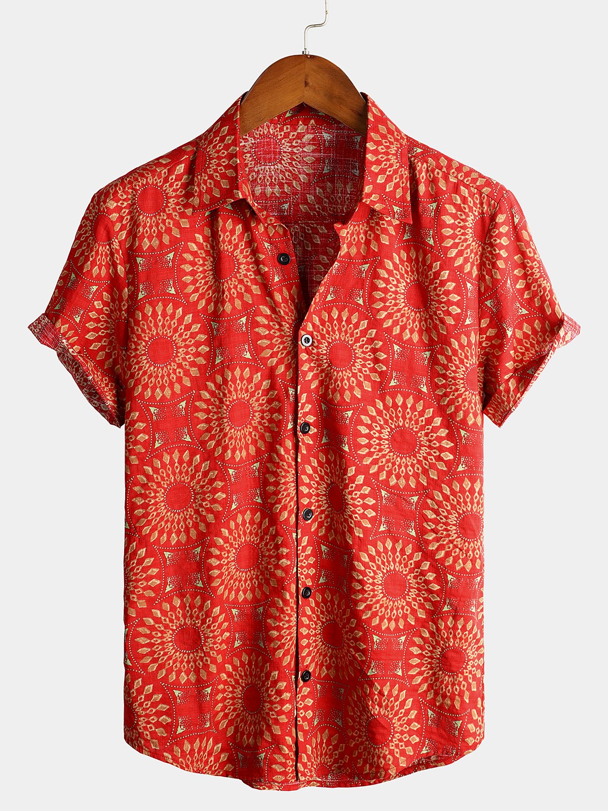 Chemise à manches courtes rétro boutonnée d'été disco vintage des années 70 pour hommes