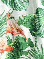 chemise d'homme en pur coton à imprimé style de vacances hawaïennes