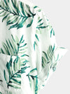 chemise d'homme en pur coton à imprimé style de vacances hawaïennes
