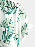 chemise d'homme en pur coton à imprimé style de vacances hawaïennes