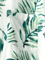 chemise d'homme en pur coton à imprimé style de vacances hawaïennes