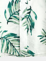chemise d'homme en pur coton à imprimé style de vacances hawaïennes