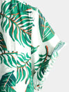 chemise d'homme en pur coton à imprimé style de vacances hawaïennes