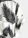 chemise d'homme en pur coton à imprimé style de vacances hawaïennes