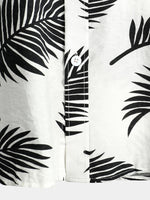 chemise d'homme en pur coton à imprimé style de vacances hawaïennes