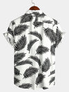 chemise d'homme en pur coton à imprimé style de vacances hawaïennes
