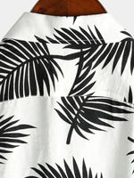 chemise d'homme en pur coton à imprimé style de vacances hawaïennes