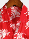 chemise d'homme en pur coton à imprimé style de vacances hawaïennes