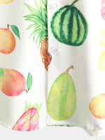 Chemise hawaïenne boutonnée à manches courtes à imprimé fruit pastèque citron ananas pour homme