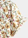 Chemise à manches courtes en coton à imprimé rose pour homme