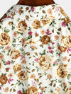 Chemise à manches courtes en coton à imprimé rose pour homme