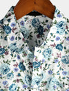Chemises en coton rose à manches courtes pour hommes