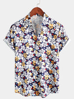 Chemise hawaïenne vintage à manches courtes pour homme