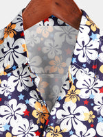 Chemise hawaïenne vintage à manches courtes pour homme