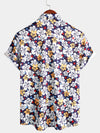 Chemise hawaïenne vintage à manches courtes pour homme