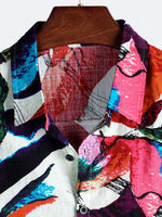 Chemise hawaïenne tropicale en coton à fleurs pour homme