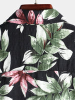 Chemise hawaïenne tropicale en coton à fleurs pour homme