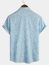 Chemise hawaïenne à manches courtes en coton à fleurs pour hommes