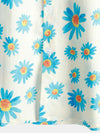 Chemise à fleurs d'été boutonnée à fleurs bleues pour hommes