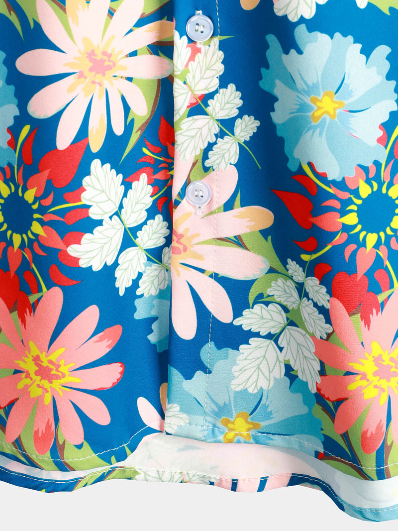 Chemise hawaïenne d'été à manches courtes pour homme