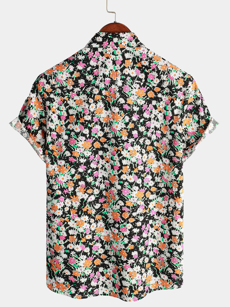 Lot de 3 |  Chemise d'été à manches courtes à imprimé floral pour hommes