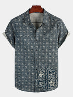 Chemise hawaïenne à manches courtes et imprimé vintage pour homme