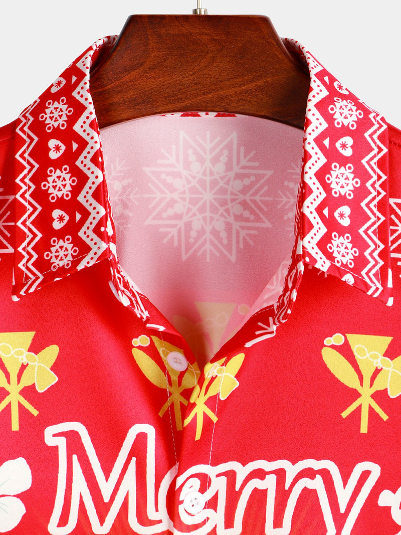 Chemise hawaïenne à imprimé Ugly Christmas pour hommes