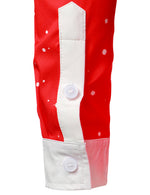 Chemise de vacances à imprimé de ceinture de Noël rouge pour hommes