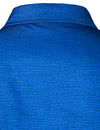 Chemise à manches longues bleu boutonnée du Père Noël pour homme