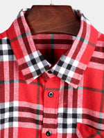 Chemise coupe classique en flanelle à carreaux