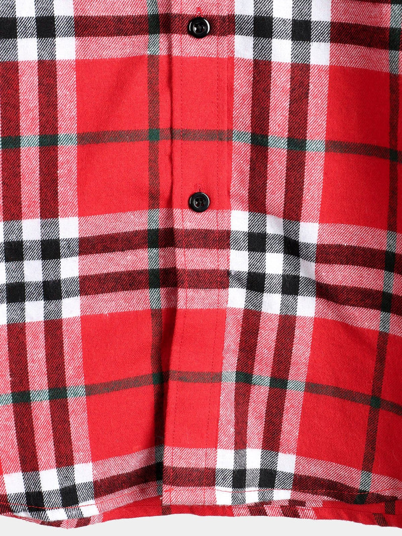 Chemise coupe classique en flanelle à carreaux