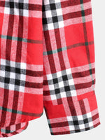 Chemise coupe classique en flanelle à carreaux