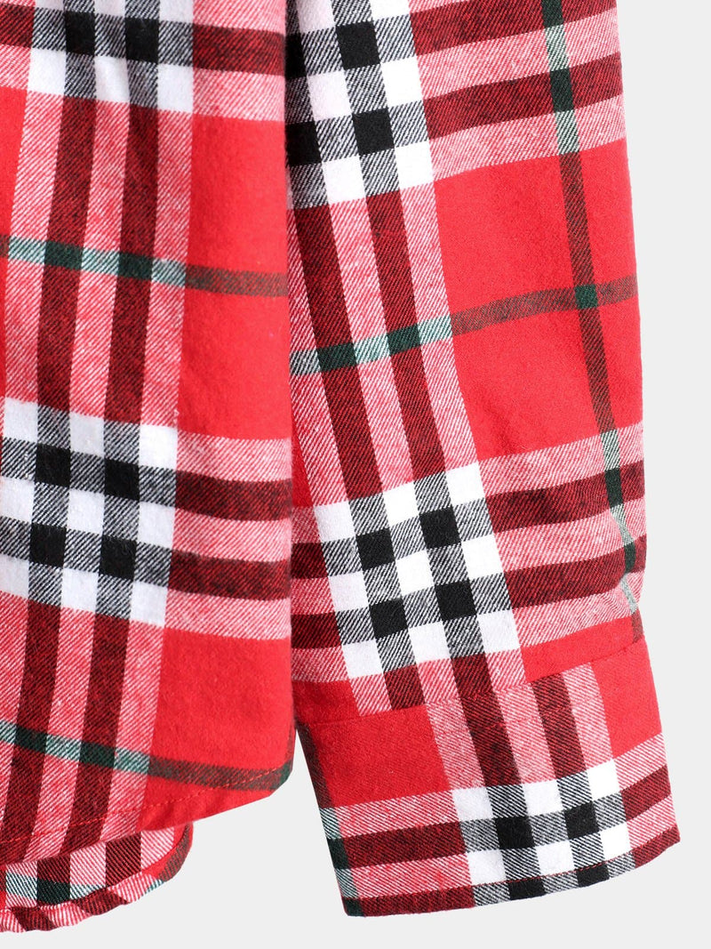 Chemise coupe classique en flanelle à carreaux