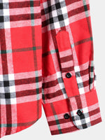 Chemise coupe classique en flanelle à carreaux