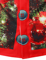 Chemise à manches longues boutonnée avec décoration de Noël pour homme