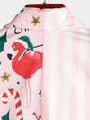 Chemise à manches courtes à imprimé de Noël pour hommes