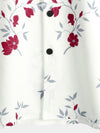 Chemise hawaïenne blanche à manches courtes pour hommes