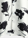Chemise décontractée boutonnée à fleurs pour hommes, noire et blanche, à manches courtes