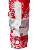 Chemise de Noël boutonnée à manches longues avec imprimé flocon de neige pour hommes