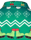 Chemise de vacances boutonnée à manches longues avec imprimé de Noël amusant pour hommes