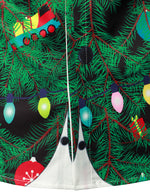 Chemise à manches longues à motif sapin de Noël pour homme