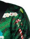 Chemise à manches longues à motif sapin de Noël pour homme