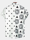 Chemise d'été à manches courtes à imprimé tigre hawaïen pour hommes