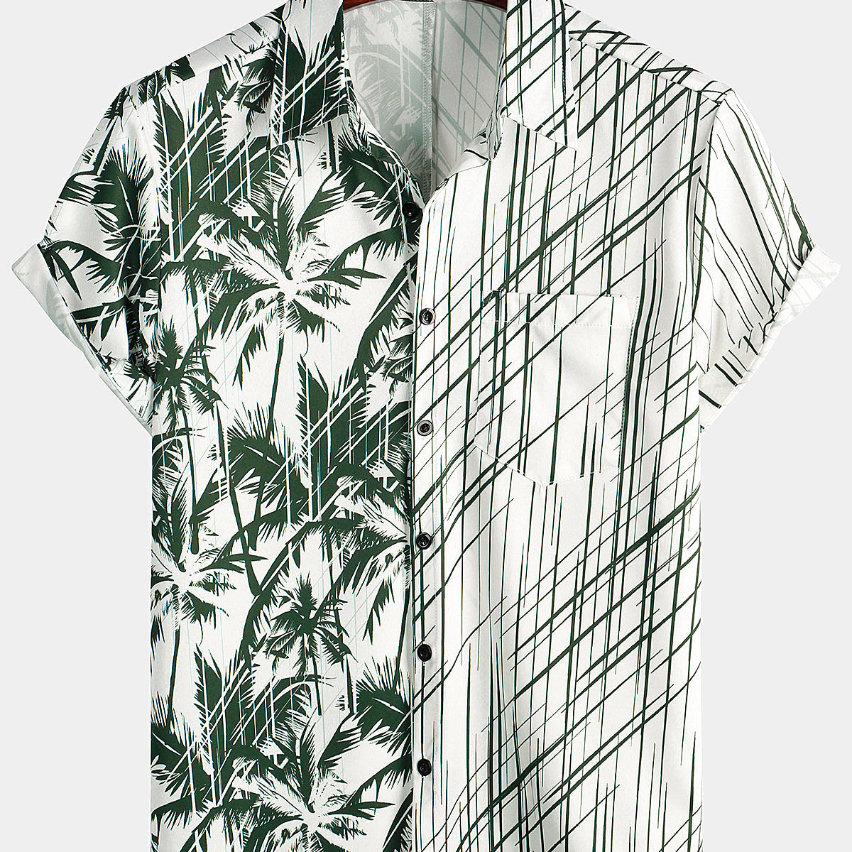 Chemise hawaïenne à manches courtes homme cocotier