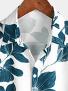 Chemise d'été décontractée à fleurs boutonnée à manches courtes pour hommes